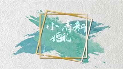 手绘花纹水彩小清新婚礼素材视频的预览图